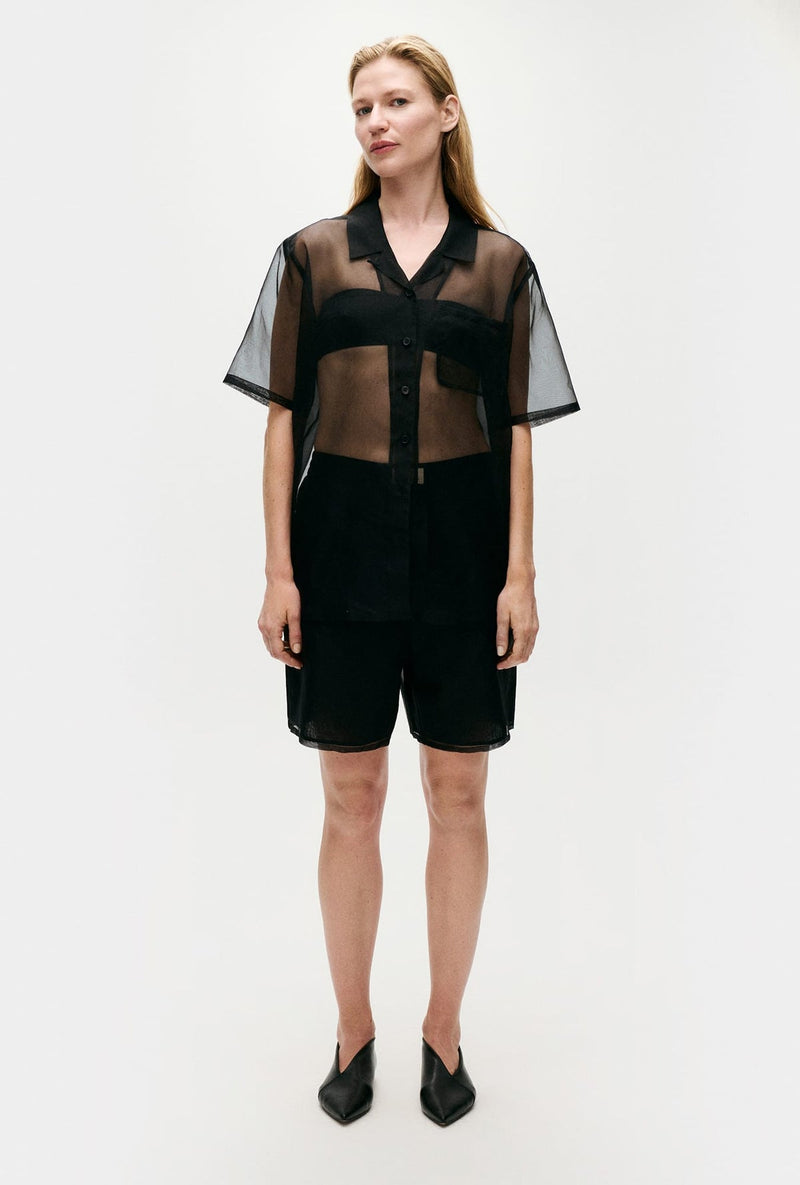 Silk Laundry Organza Camp Shirt