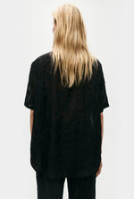 Silk Laundry Clip Boyfriend Shirt