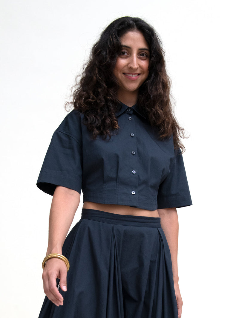 Heather Harlan Cropped Waisted Shirt