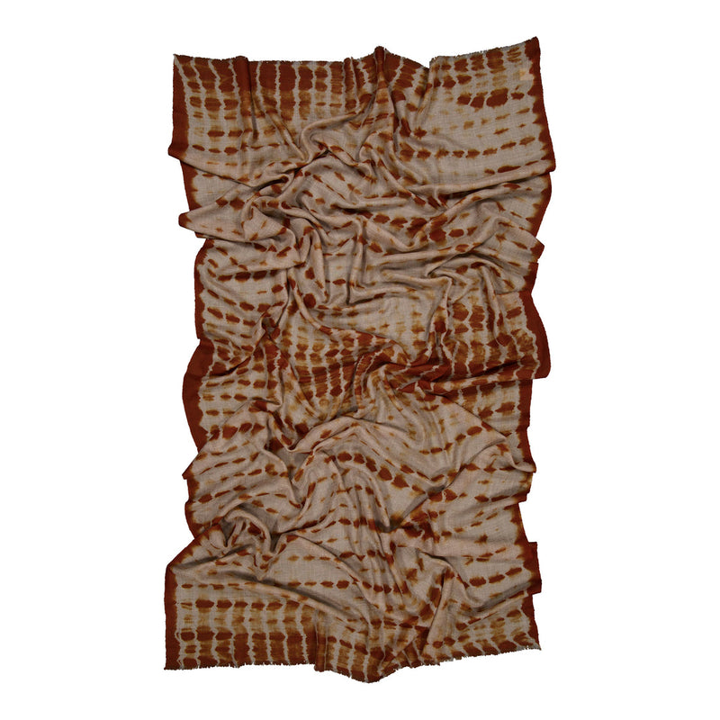 Denovembre Rive Cognac Shibori Scarf