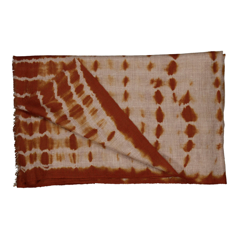 Denovembre Rive Cognac Shibori Scarf