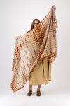 Denovembre Rive Cognac Shibori Scarf