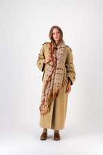 Denovembre Rive Cognac Shibori Scarf
