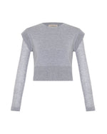 THEO Nomia Sheer Sleeve Sweater