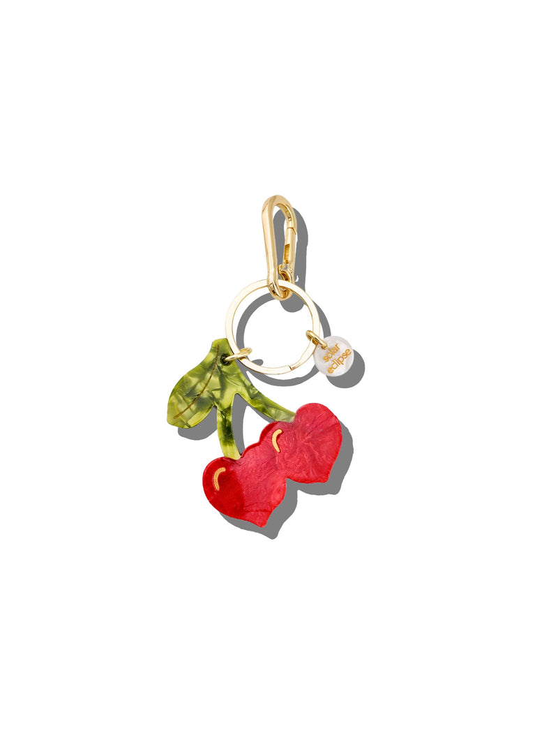 Solar Eclipse Cherry Hearts Bag Charm