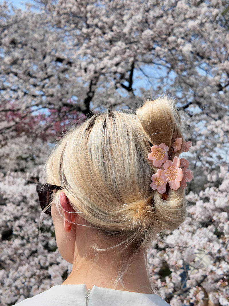 Solar Eclipse Cherry Blossom Hair Clip