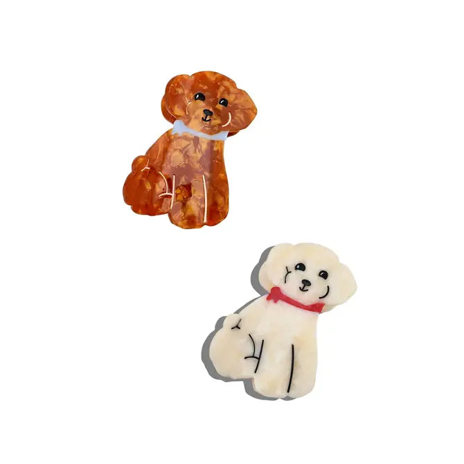 Solar Eclipse Doodle Puppy Hair Clip