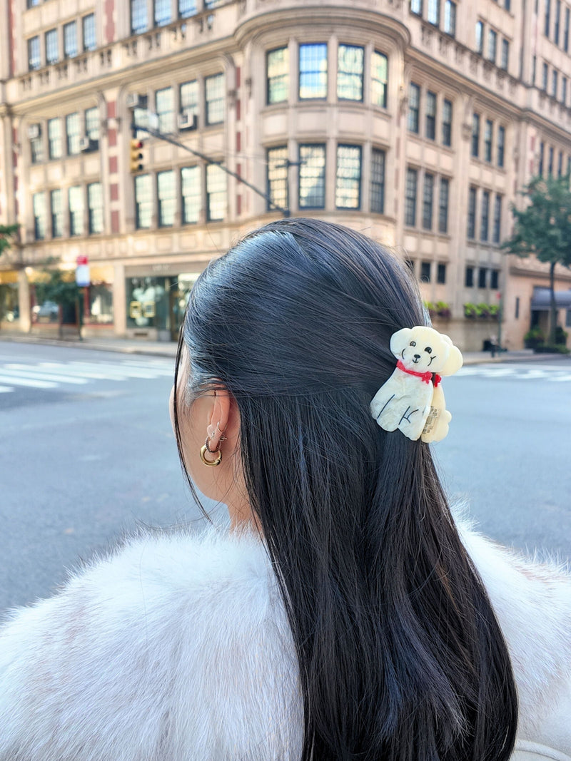 Solar Eclipse Doodle Puppy Hair Clip