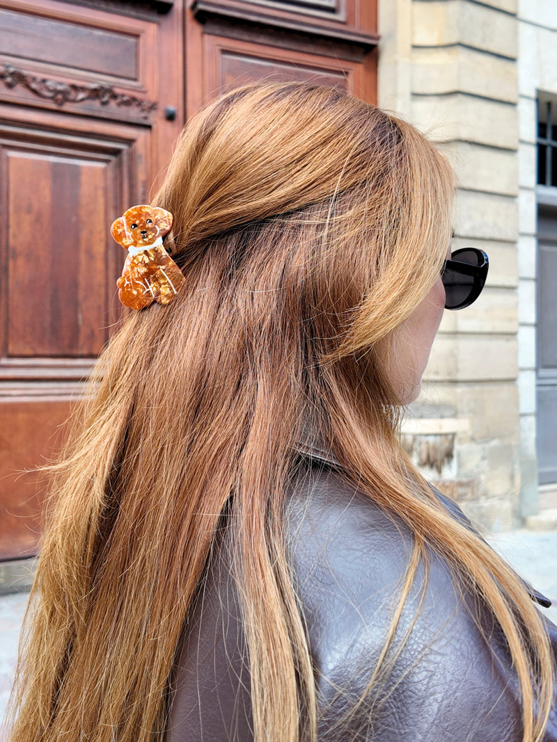 Solar Eclipse Doodle Puppy Hair Clip