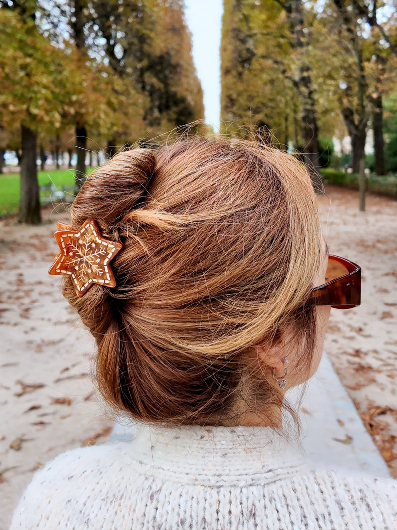 Solar Eclipse Gingerbread Hair Clip