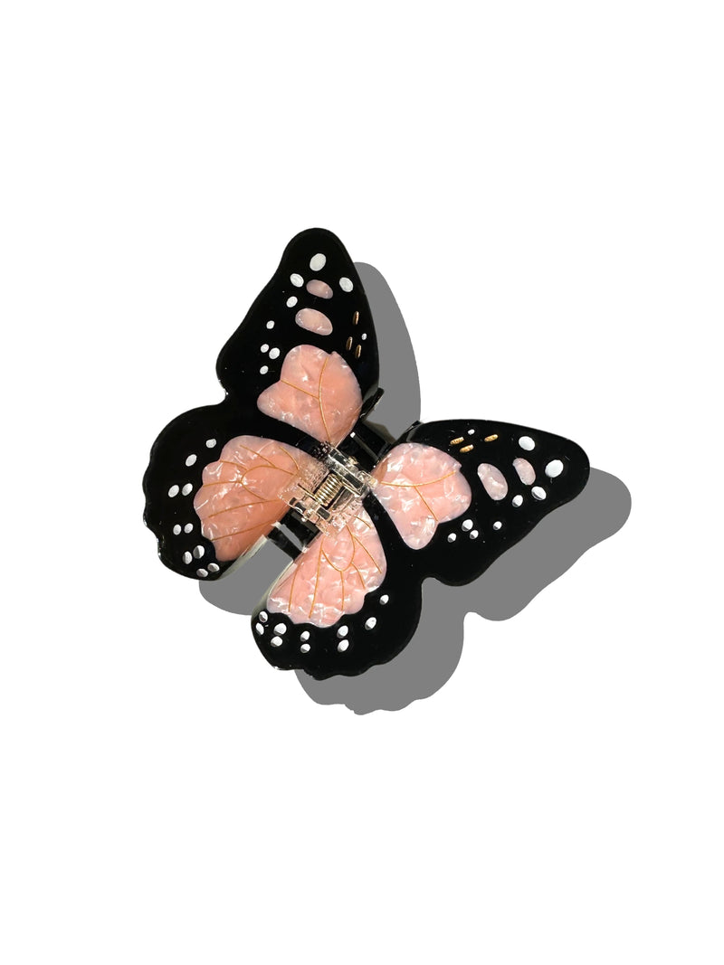 Solar Eclipse Monarch Butterfly Hair Clip