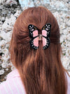 Solar Eclipse Monarch Butterfly Hair Clip