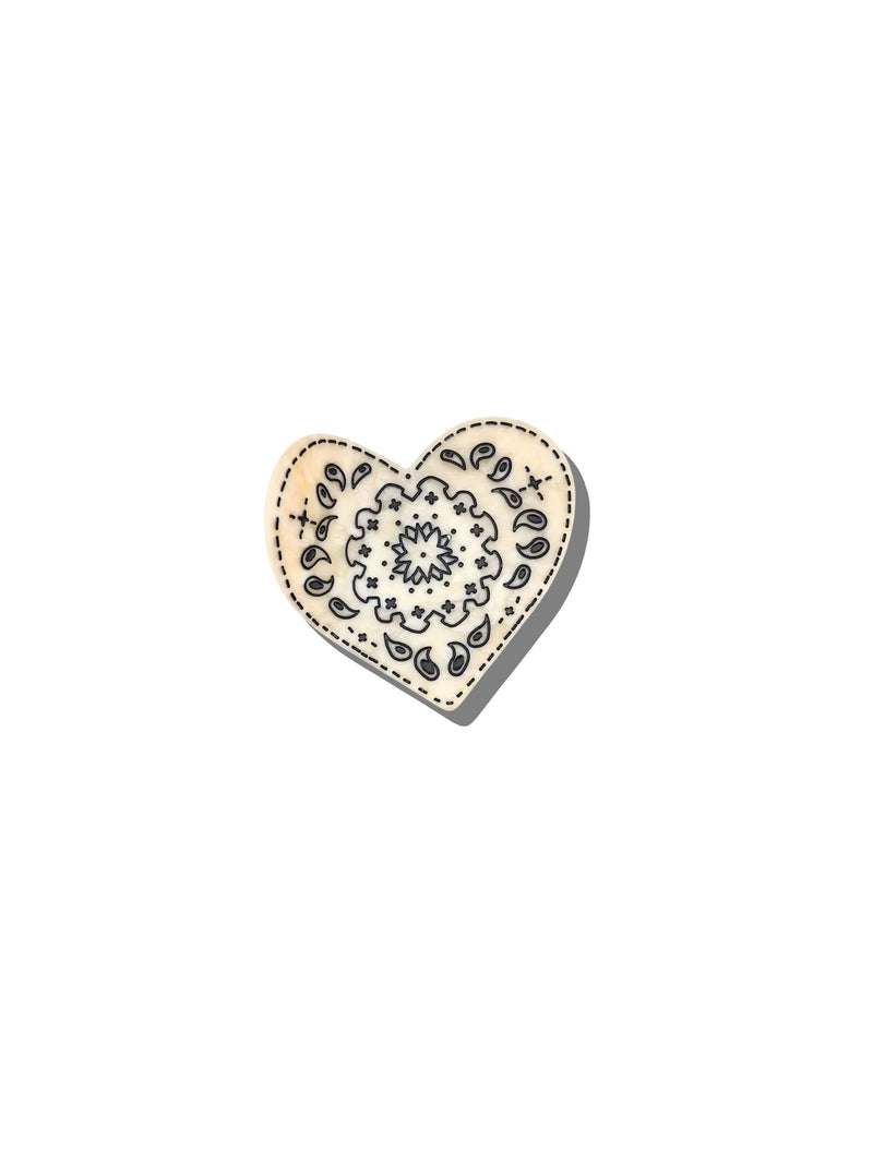 Solar Eclipse Paisley Heart Hair Clip