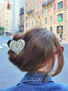 Solar Eclipse Paisley Heart Hair Clip