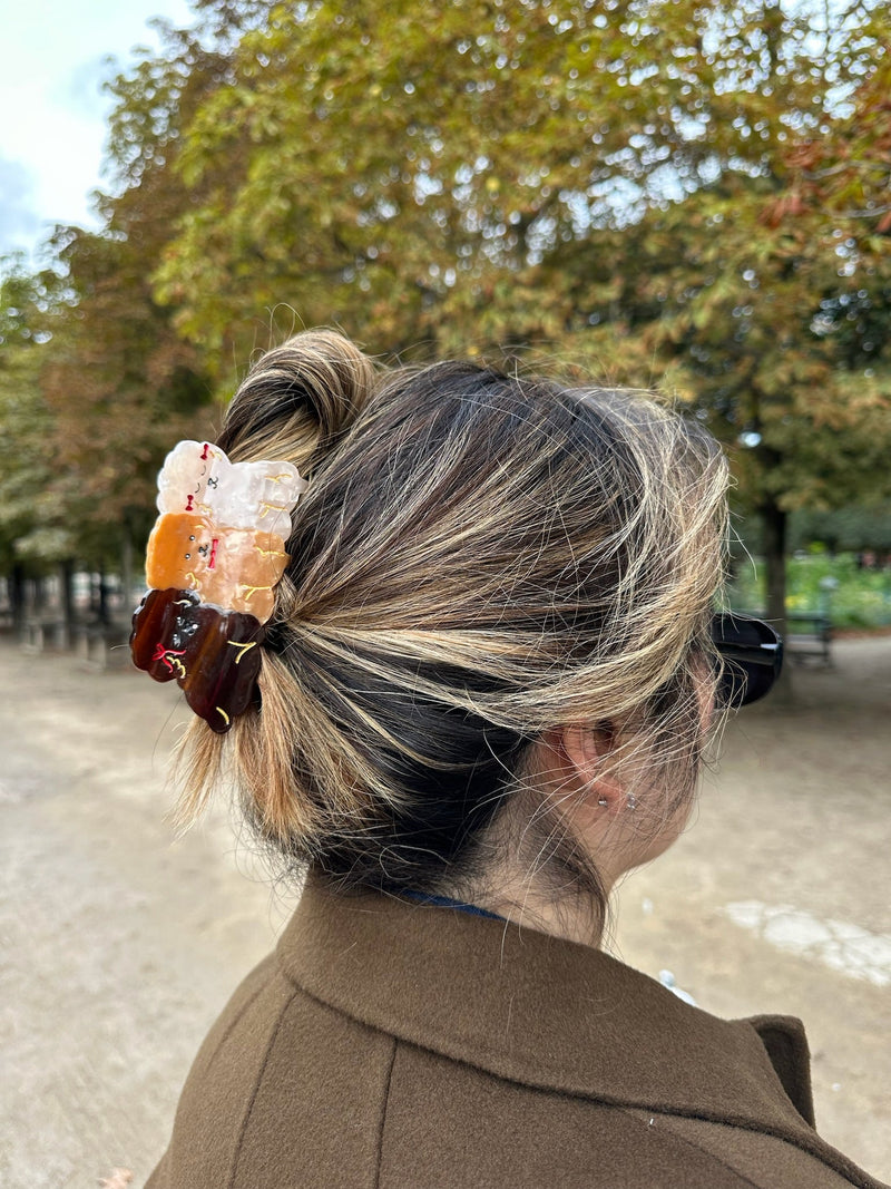 Solar Eclipse Puppies Hair Clip